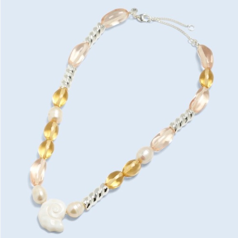 Madewell Freshwater Pearl Nautical Beaded Necklace